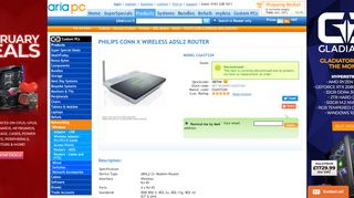 
                            10. PHILIPS CONN X WIRELESS ADSL2 ROUTER - Aria PC