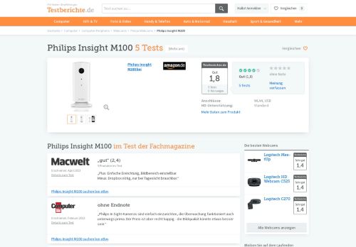 
                            9. Philips Insight M100 im Test ▷ Testberichte.de-∅-Note