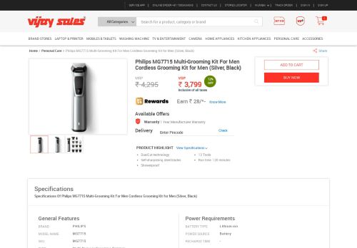 
                            5. Philips MG7715 MultiPurpose Grooming Trimmer Price in India - buy ...