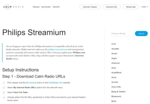 
                            11. Philips Streamium - Calm Radio