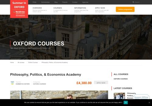 
                            10. Philosophy, Politics, & Economics Academy - Summer In Oxford