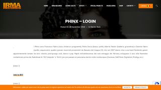 
                            13. PHINX - Login | IRMA records