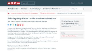 
                            8. Phishing-Angriffe auf Ihr Unternehmen abwehren - WKO.at