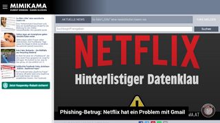 
                            13. Phishing-Betrug: Netflix hat ein Problem mit Gmail • mimikama