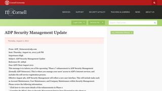 
                            10. (Phishing Email) ADP Security Management Update | IT@Cornell