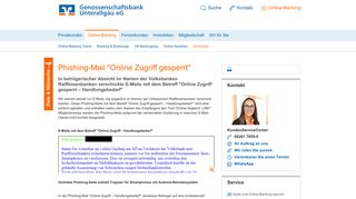 
                            1. Phishing-Mail Online Zugriff gesperrt - Genossenschaftsbank ...