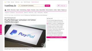 
                            8. Phishing-Versuch: PayPal-Betrüger schocken mit hohen Geldbeträgen