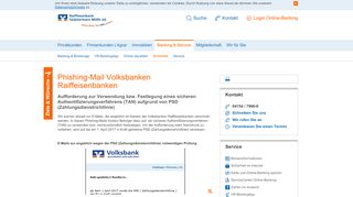 
                            13. Phishing-Warnung Mitteilung Volksbank Konto - Raiffeisenbank ...