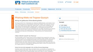 
                            13. Phishing-Warnung Phishing-Mail Trojaner Goznym - VR Bank ...
