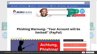 
                            8. Phishing Warnung– “Your Account will be limited!” (PayPal) • mimikama