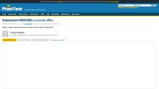 
                            8. PhishTank > Details on suspected phish #5541893