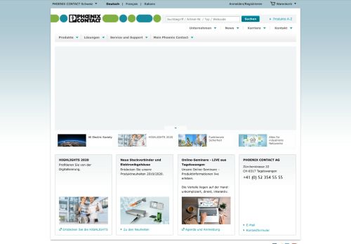 
                            8. PHOENIX CONTACT | Homepage Schweiz