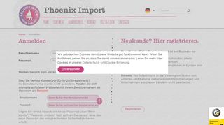 
                            3. Phoenix Import : Anmelden