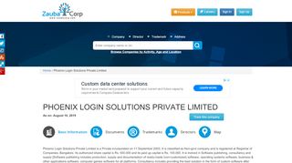 
                            2. PHOENIX LOGIN SOLUTIONS PRIVATE LIMITED - Company ...