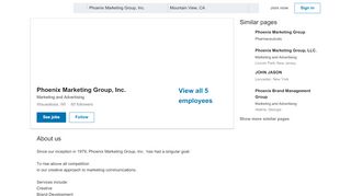 
                            4. Phoenix Marketing Group, Inc. | LinkedIn