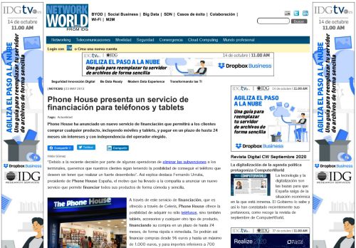 
                            13. Phone House presenta un servicio de financiación para teléfonos y ...