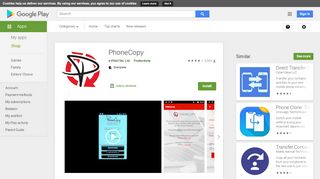 
                            5. PhoneCopy – Apps i Google Play