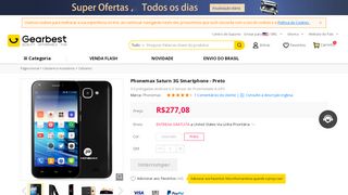 
                            7. Phonemax Saturn 3G Smartphone - R$242.90 Compras Online ...