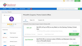 
                            6. PhonePe Coupons, Promo code, Offers & Deals - UPTO 100% OFF ...