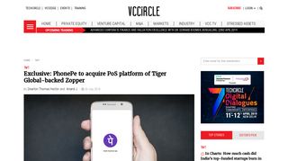 
                            12. PhonePe to acquire PoS platform of Tiger Global-backed Zopper ...