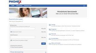 
                            1. | Phonex - Persönliche Servicewelt