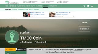 
                            11. Photo Album of TMCC Coin Seeker - Speaking Tree