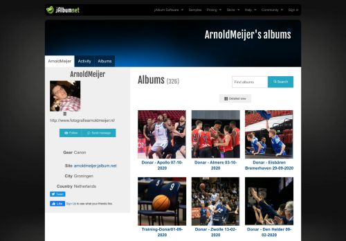 
                            10. Photo albums by ArnoldMeijer - Profile page - jAlbum
