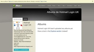 
                            7. Photo albums by Hotmail Login UK - Profile page - jAlbum