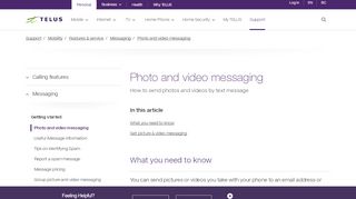 
                            2. Photo and video messaging | Support | TELUS.com