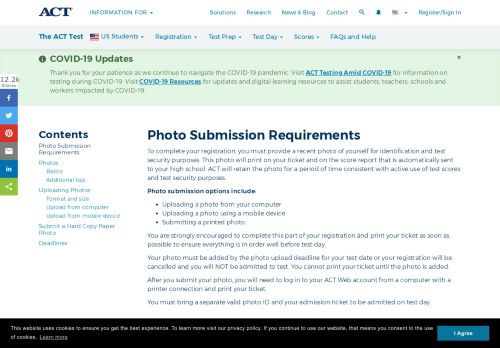 
                            11. Photo Submission Requirements | ACT