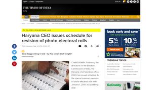 
                            4. photo voter list: Haryana CEO issues schedule for revision of photo ...