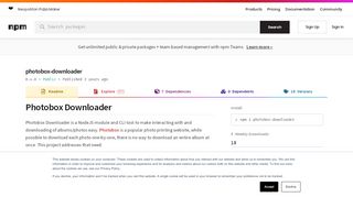 
                            8. photobox-downloader - npm
