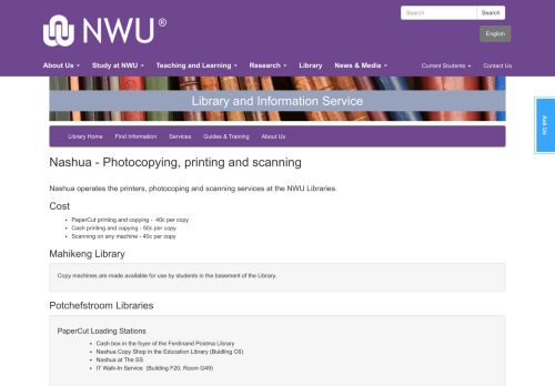 
                            1. Photocopying, printing and scanning - NWU LIbrary