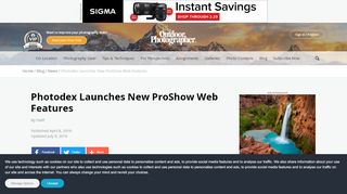 
                            6. Photodex Launches New ProShow Web Features - Outdoor ...
