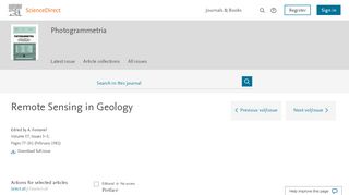 
                            8. Photogrammetria | Remote Sensing in Geology | ScienceDirect.com