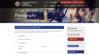 
                            9. Photography Courses Online - International Career Institute