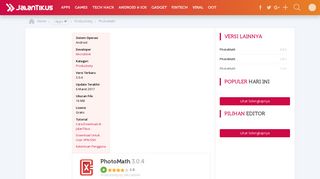 
                            10. PhotoMath 3.0.4 - JalanTikus.com