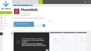 
                            11. PhotoMath 5.0.5 for Android - Download