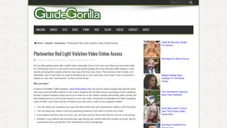 
                            6. Photonotice Red Light Violation Video Online Access – Guide Gorilla ...