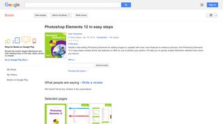 
                            5. Photoshop Elements 12 in easy steps