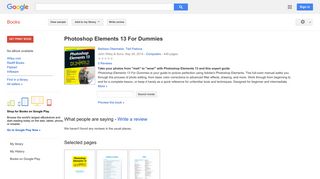 
                            4. Photoshop Elements 13 For Dummies