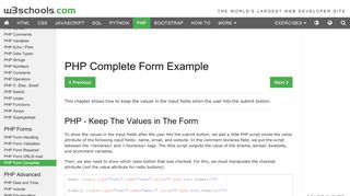 
                            9. PHP 5 Complete Form Example - W3Schools