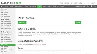 
                            8. PHP 5 Cookies - W3Schools