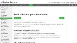 
                            3. PHP 5 Echo and Print Statements - W3Schools