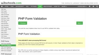 
                            7. PHP 5 Form Validation - W3Schools
