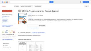 
                            12. PHP 6/MySQL Programming for the Absolute Beginner