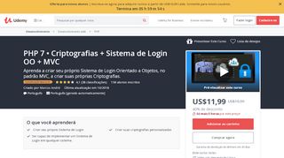 
                            11. PHP 7 • Criptografias + Sistema de Login OO + MVC | Udemy