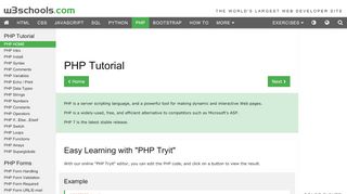 
                            13. PHP 7 Tutorial - W3Schools