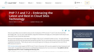 
                            4. PHP 7.1 and 7.2 - Embracing the Latest and Best in ... - Liquid Web