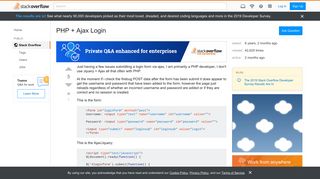 
                            2. PHP + Ajax Login - Stack Overflow